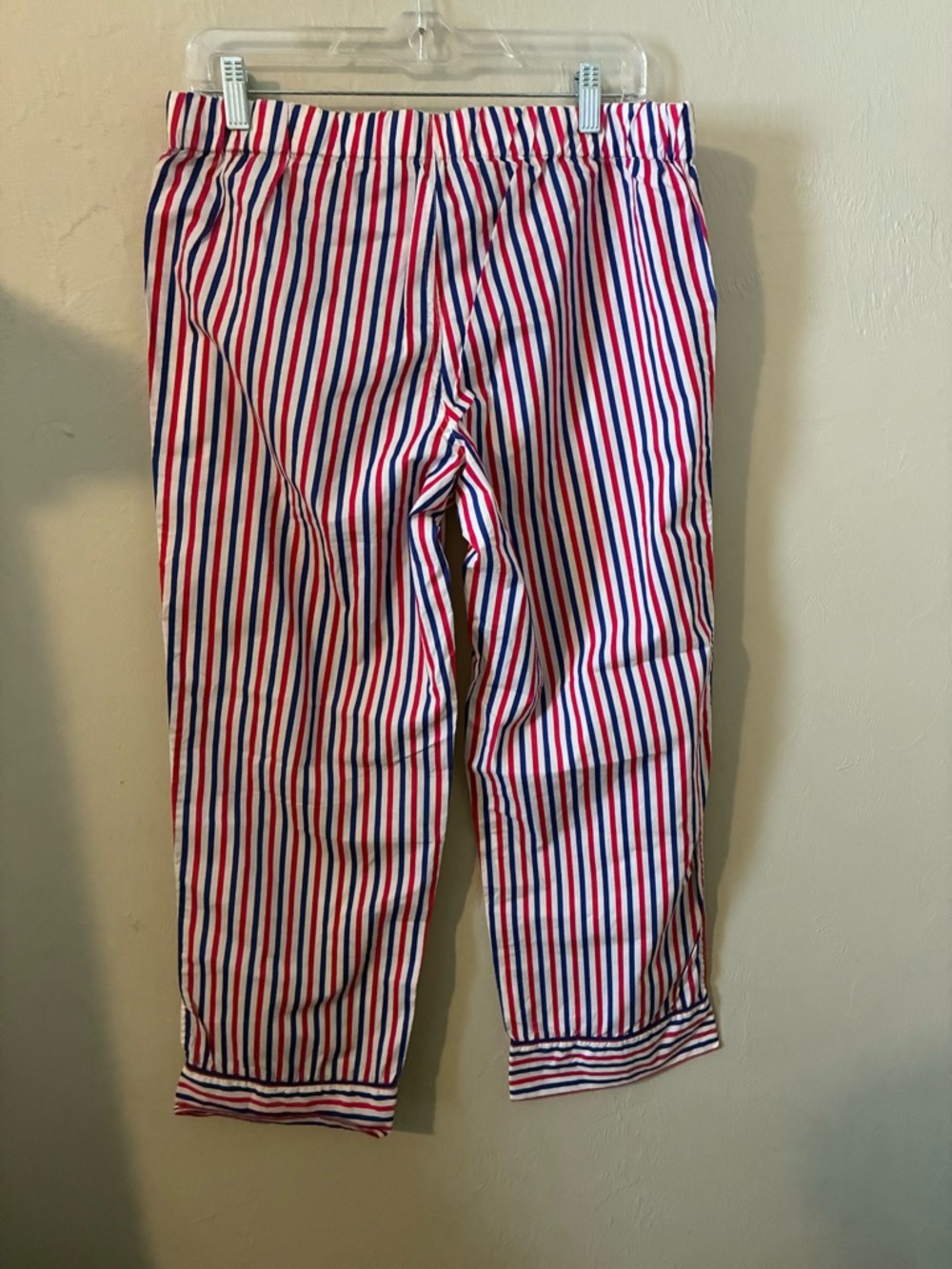 J. Crew 100% Cotton Red, White & Blue Striped Lounge Pants - Picture 3 of 5